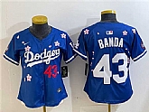 Women's Los Angeles Dodgers #43 Anthony Banda Royal 2025 Tokyo Series Limited Stitched Jersey,baseball caps,new era cap wholesale,wholesale hats